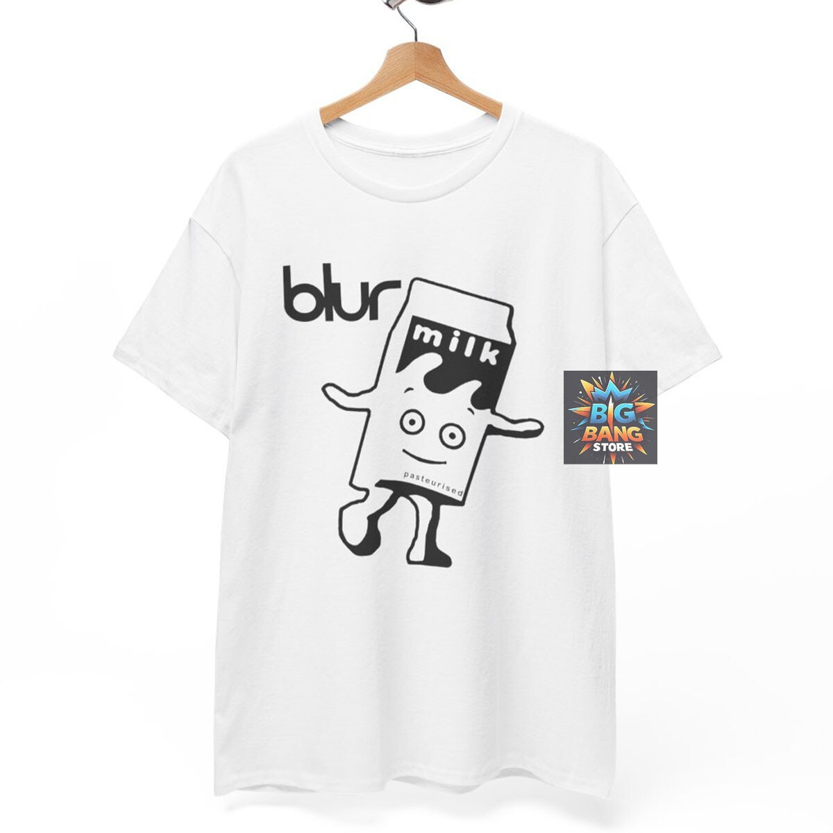 Blur Milky T-Shirt, Funny Retro Music Rock Punk Metal, Unisex tee