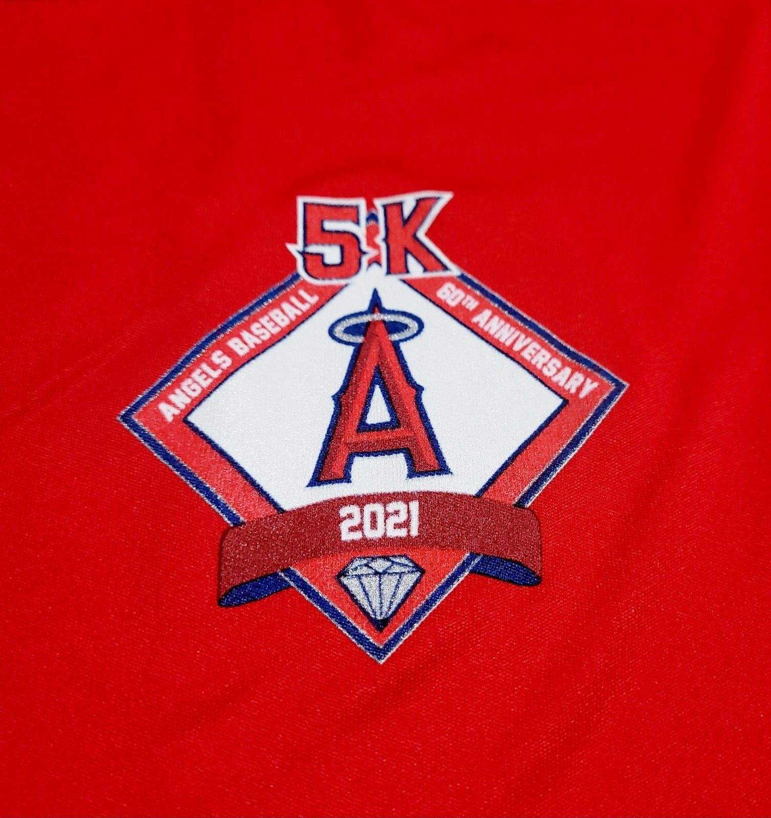 Angels Baseball 5K 2021 Marathon Running Active Gym Shirt Size Unisex Small NWOT