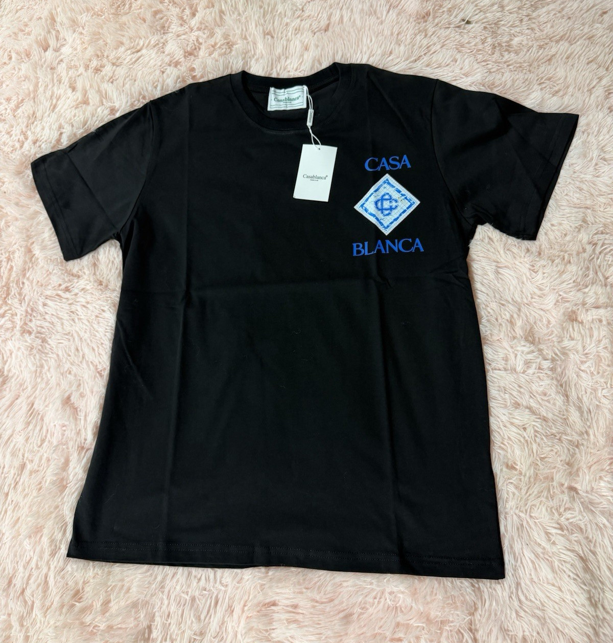 Casablanca Men’s M Black Logo Graphic Print Short Sleeve Crew Neck T-Shirt