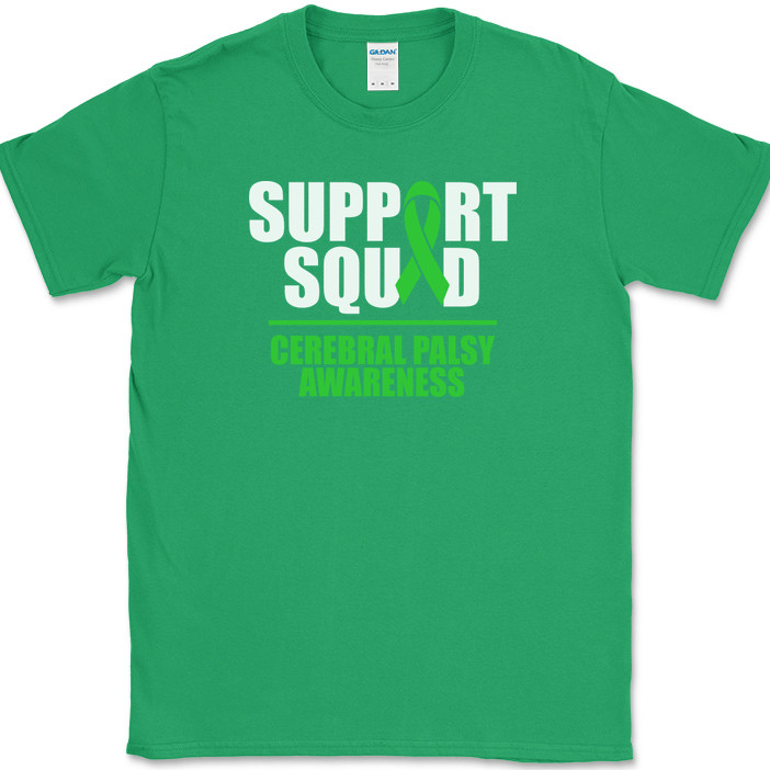 SUPPORT SQUAD Cerebral Palsy Awareness T-Shirt Fund Raiser Group Tee