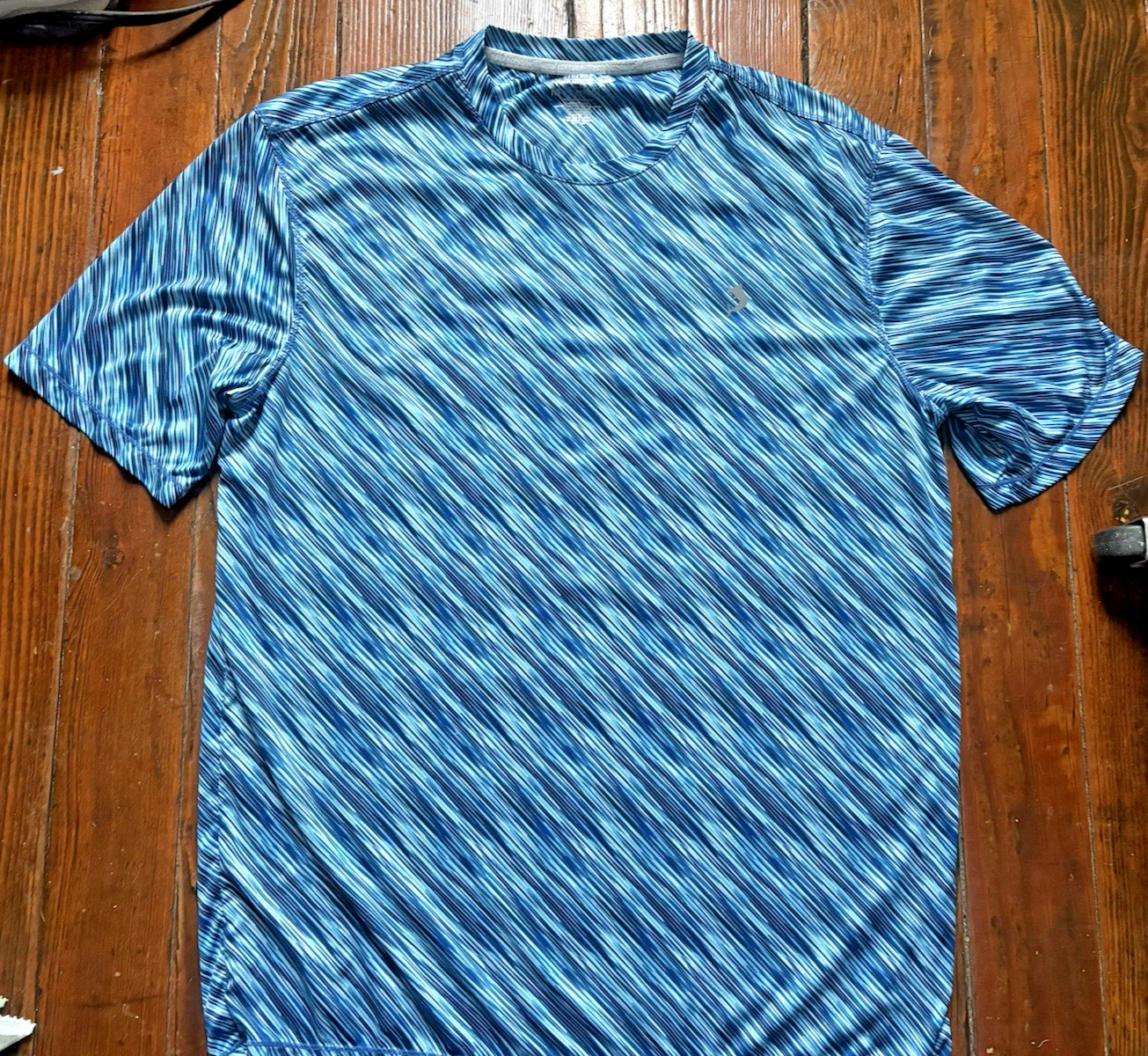 REEL LEGENDS Mens Sz Medium Reel-Tec T-shirt Cool Easy Care Blue, VGUC