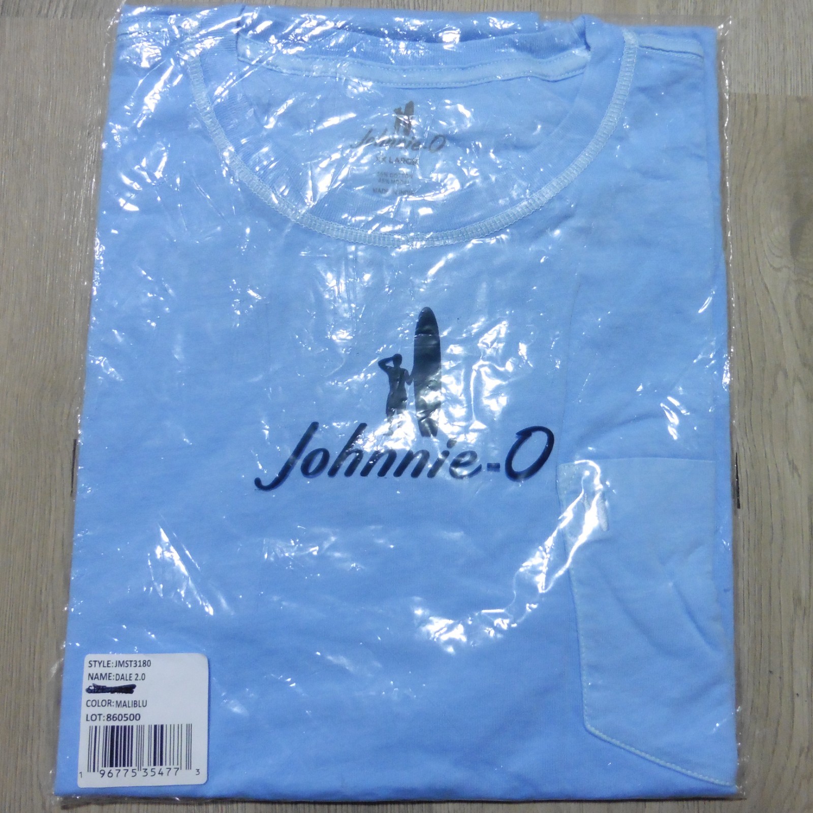 JOHNNIE-O Mens 2XL XXL DALE 2.0 T SHIRT MALIBLU BLUE SHORT SLEEVE GOLF TEE
