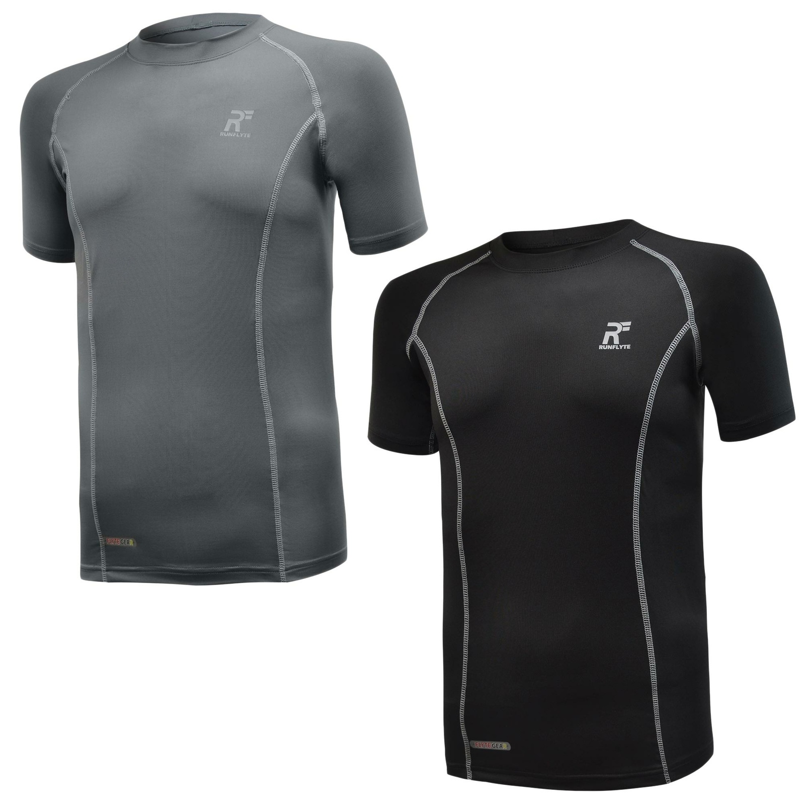 RunFlyte Men’s Flyte Compression Short Sleeve Tshirt Running Base Layer Gym Yoga