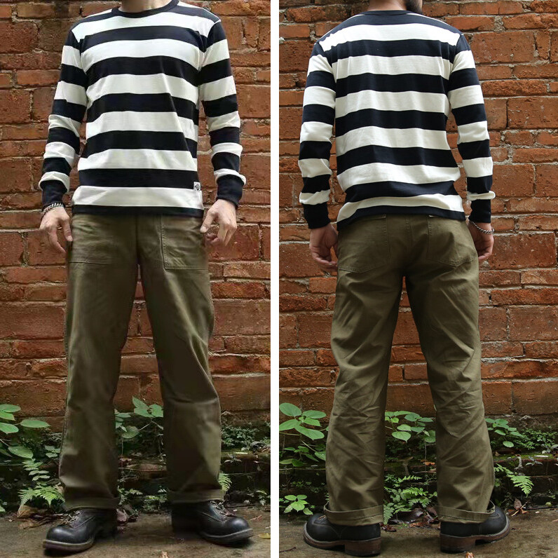 NON STOCK Prisoner Long Sleeve T-Shirts Men Heavy Cotton Motorcycle Biker Shirt