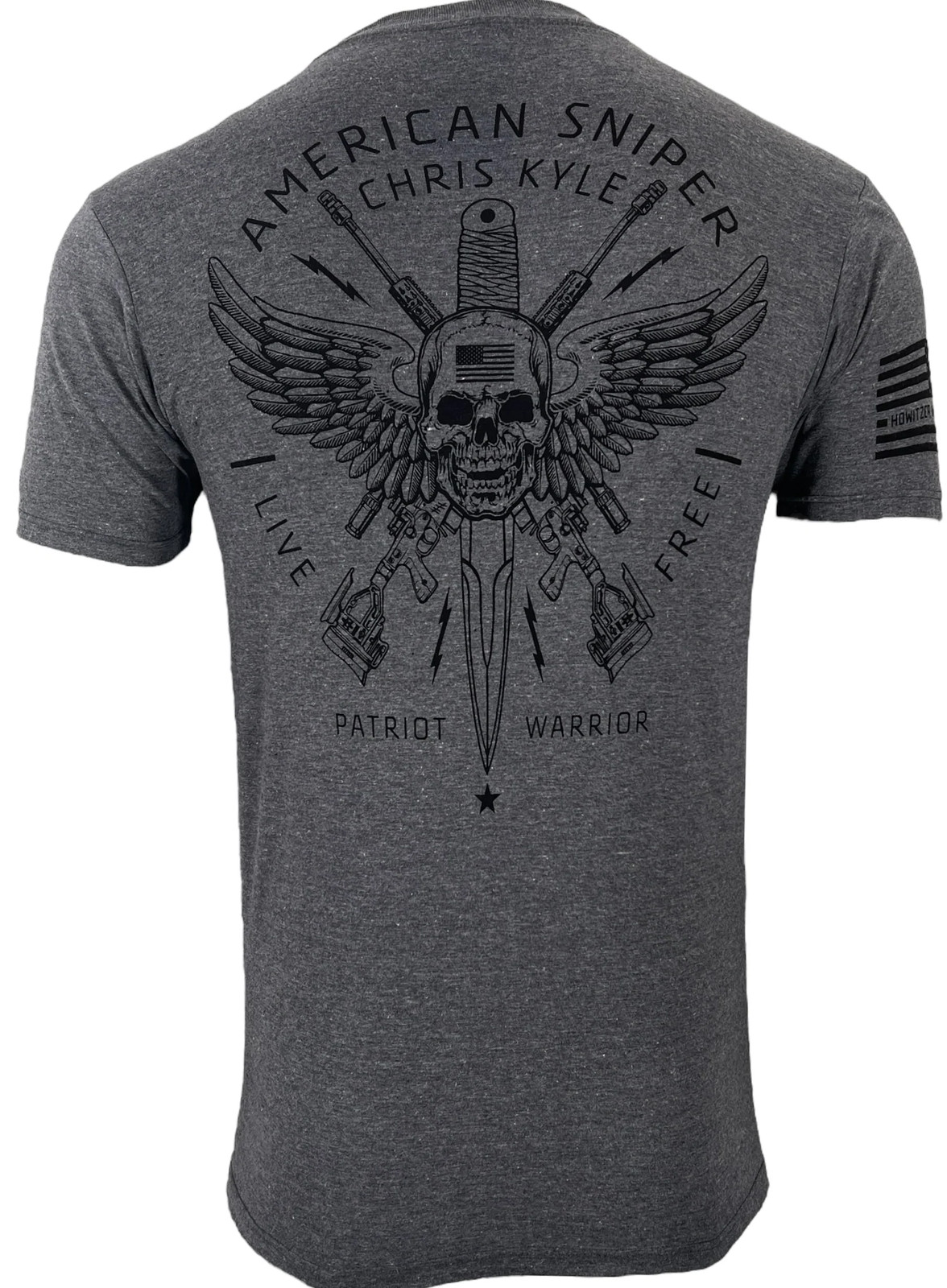 Howitzer Style Men’s T-Shirt CHRIS KYLE CIRCLE SHIELD Military Grunt MFG