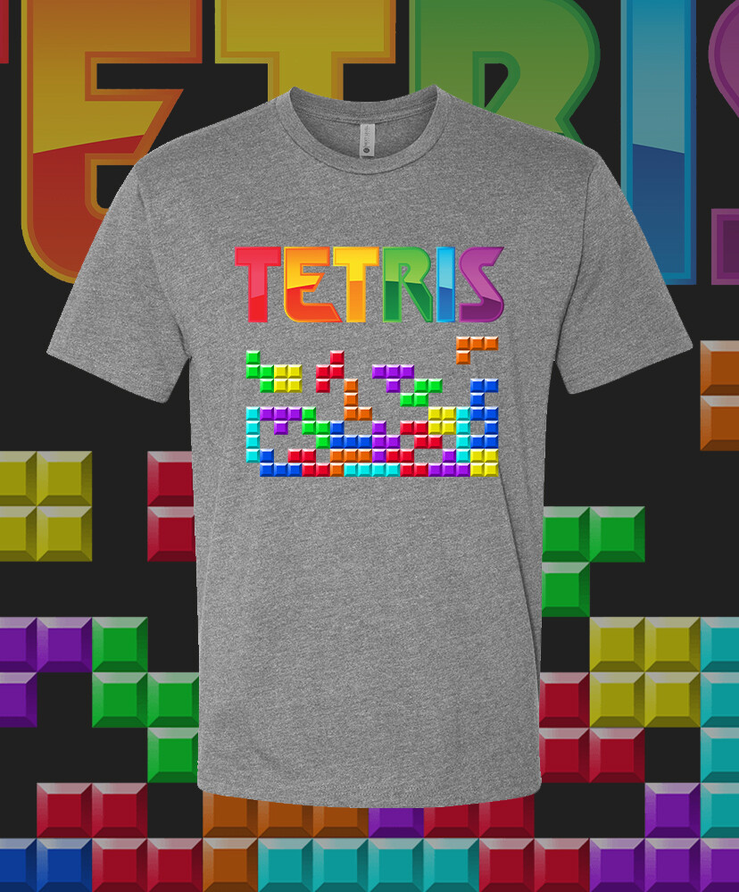 Tetris Retro Video game arcade T Shirt Adult & Youth Sizes Fast Ship!!