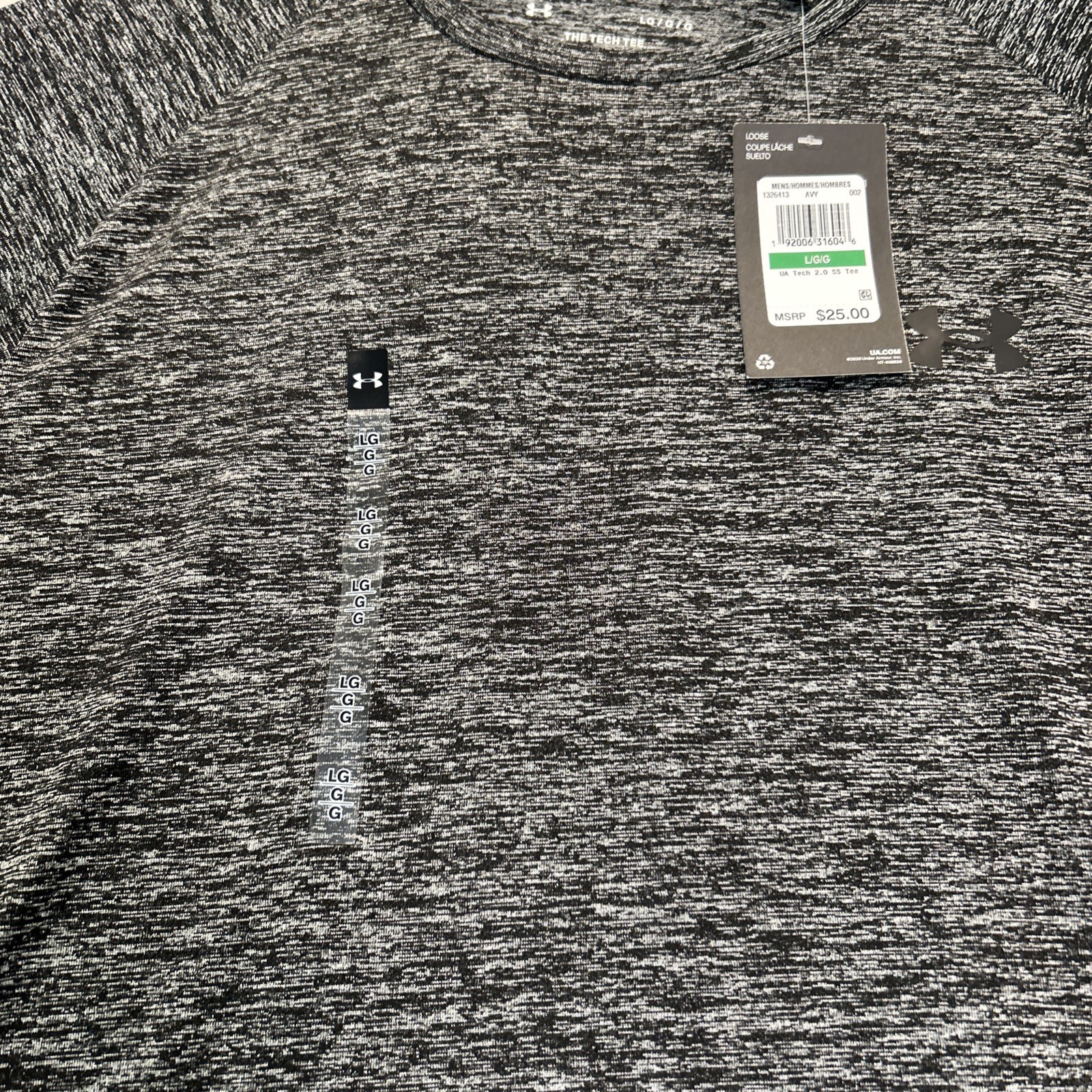 Under Armour Mens Athletic UA Tech 2.0 T-Shirt Short Sleeve Large 1326413