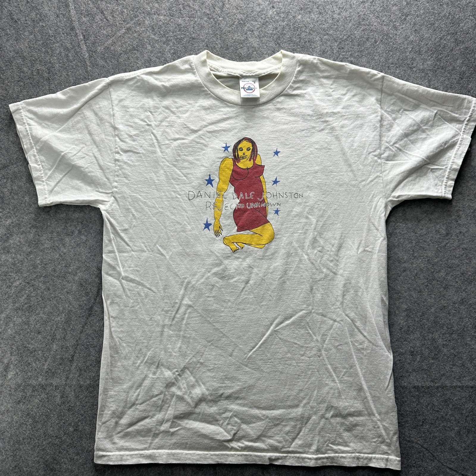 Vintage Daniel Johnston Rejected Unknown Delta Shirt Mens Medium Graphic Tee 90s