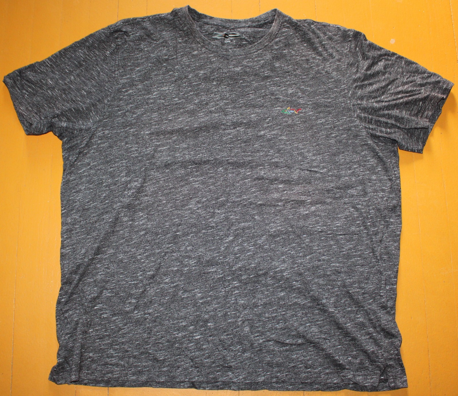 Greg Norman Shark Logo Mens Size XXL Black Heather T-Shirt Cotton And Polyester