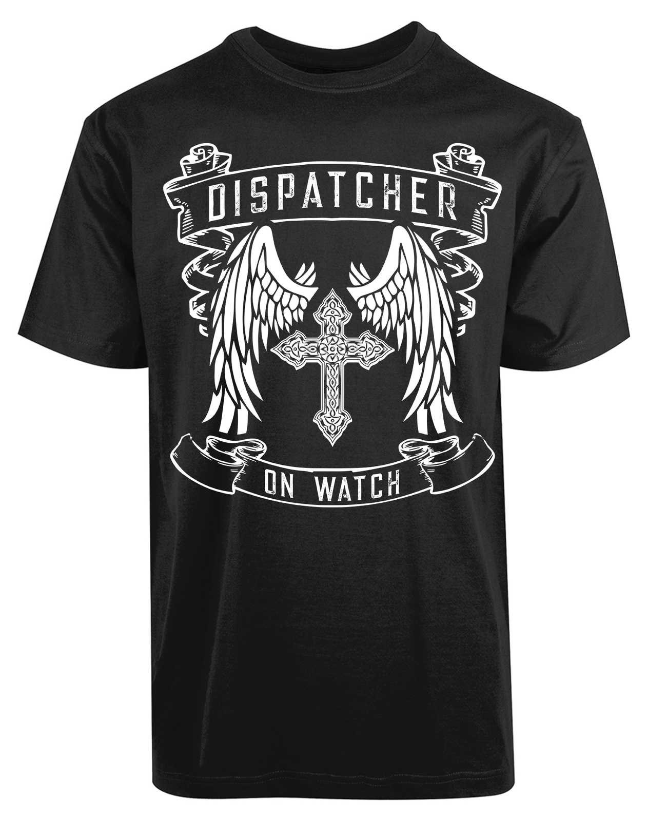 Dispatcher On Watch New Men’s Shirt Cross Jesus Crucification Protected Angel