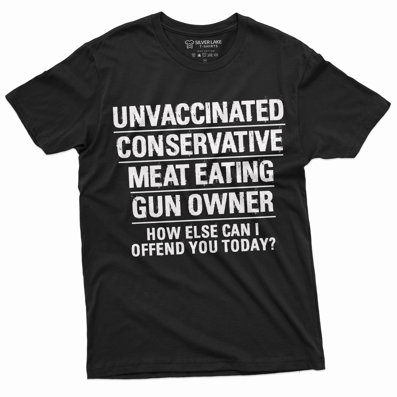 Men’s Anti Liberalism T-shirt Gun owner unvaccinated meat eater Patriotic Shirt