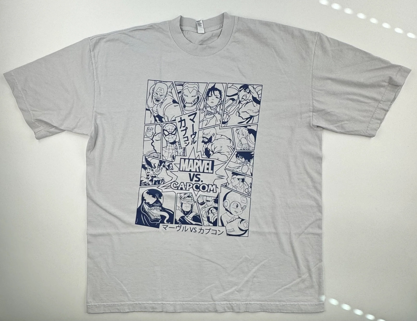 Crossover – Marvel vs Capcom – Manga Panel – gray XL – T-Shirt