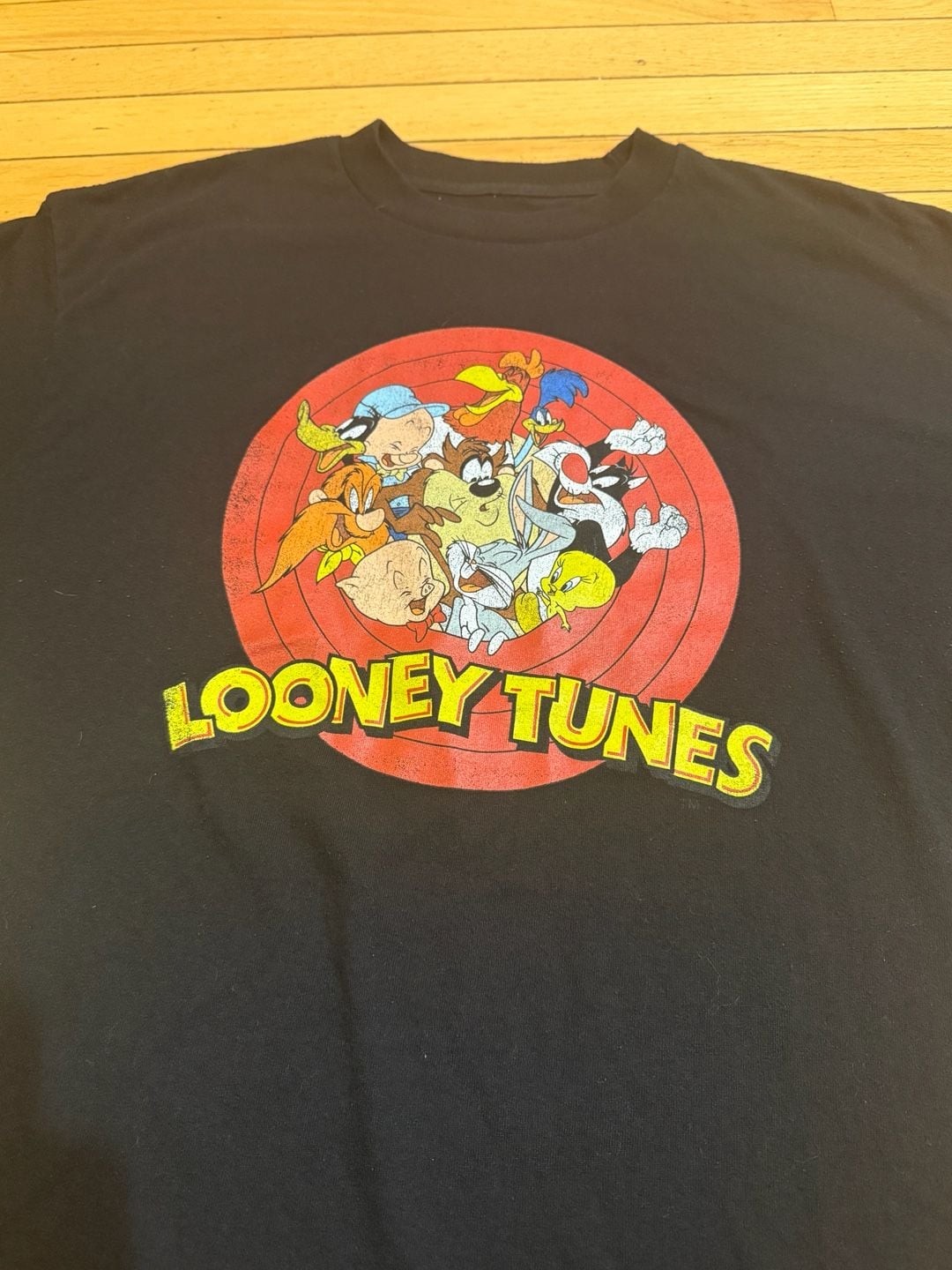Looney Tunes Multiple Character Graphic T-Shirt Black XLT
