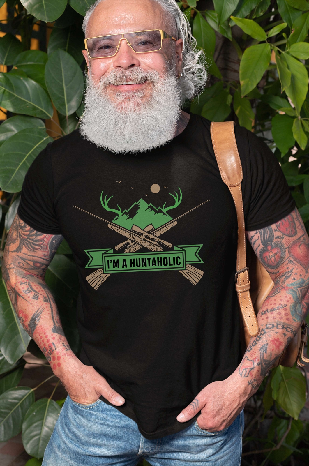 Men’s Funny huntaholic Tshirt Hunting funny shirts Hunting birthday tee