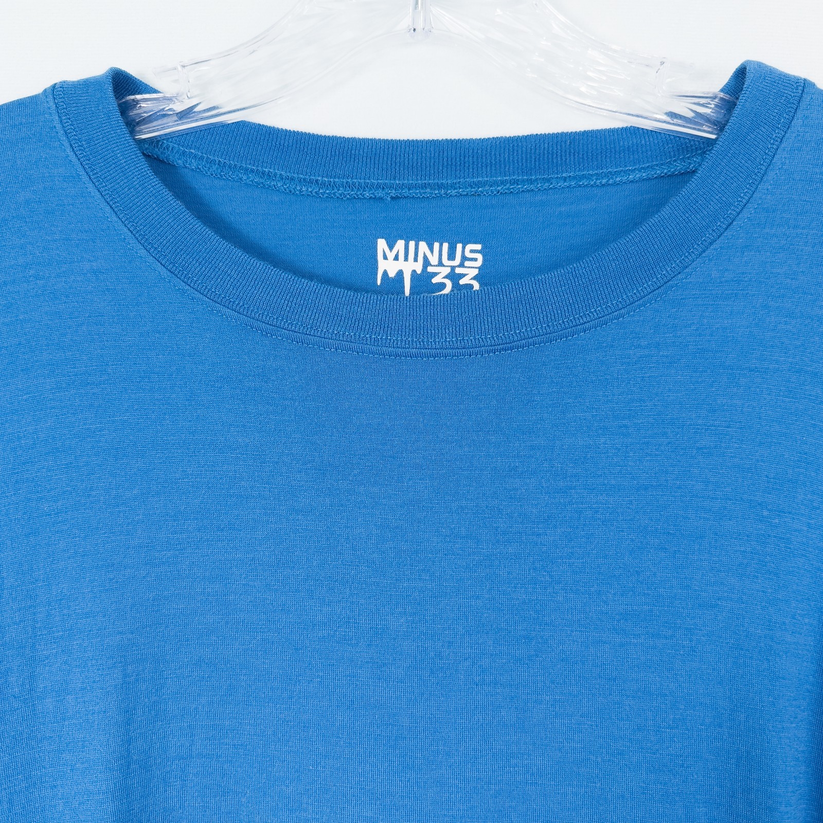 Minus33 Superfine Merino Wool Crew Neck T Shirt Mens XXL Blue Baselayer Hiking