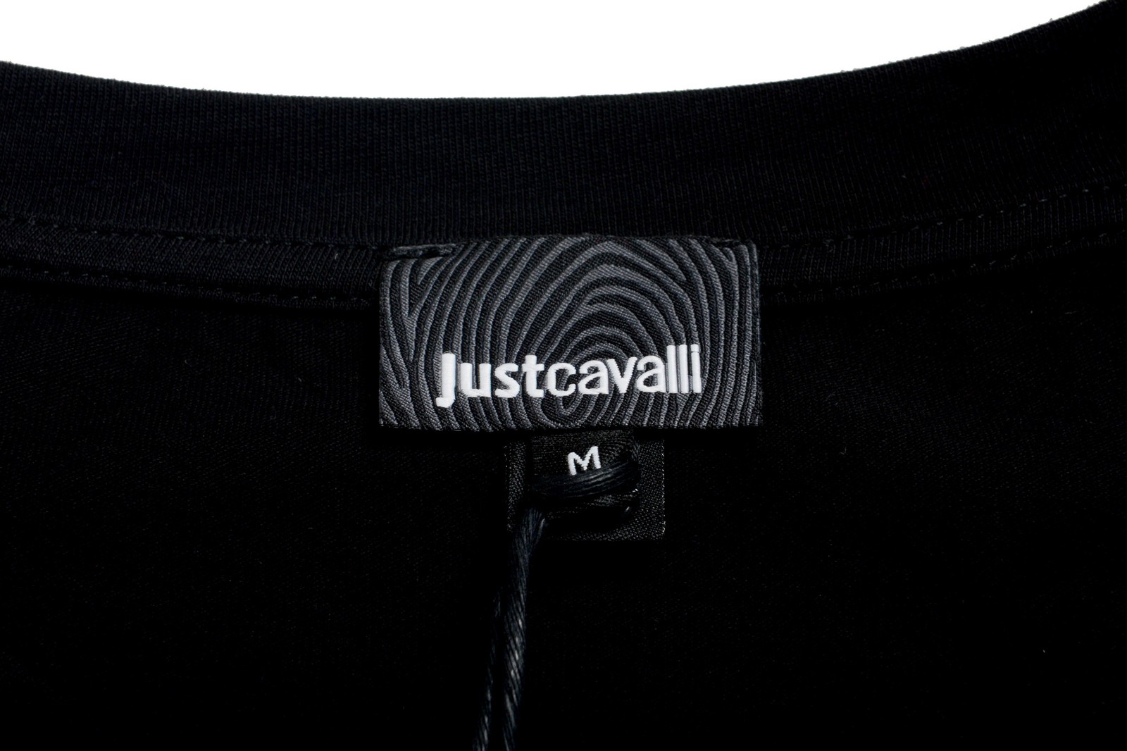 Just Cavalli Men’s Black Graphic Print Crewneck T-Shirt US 2XL IT 56