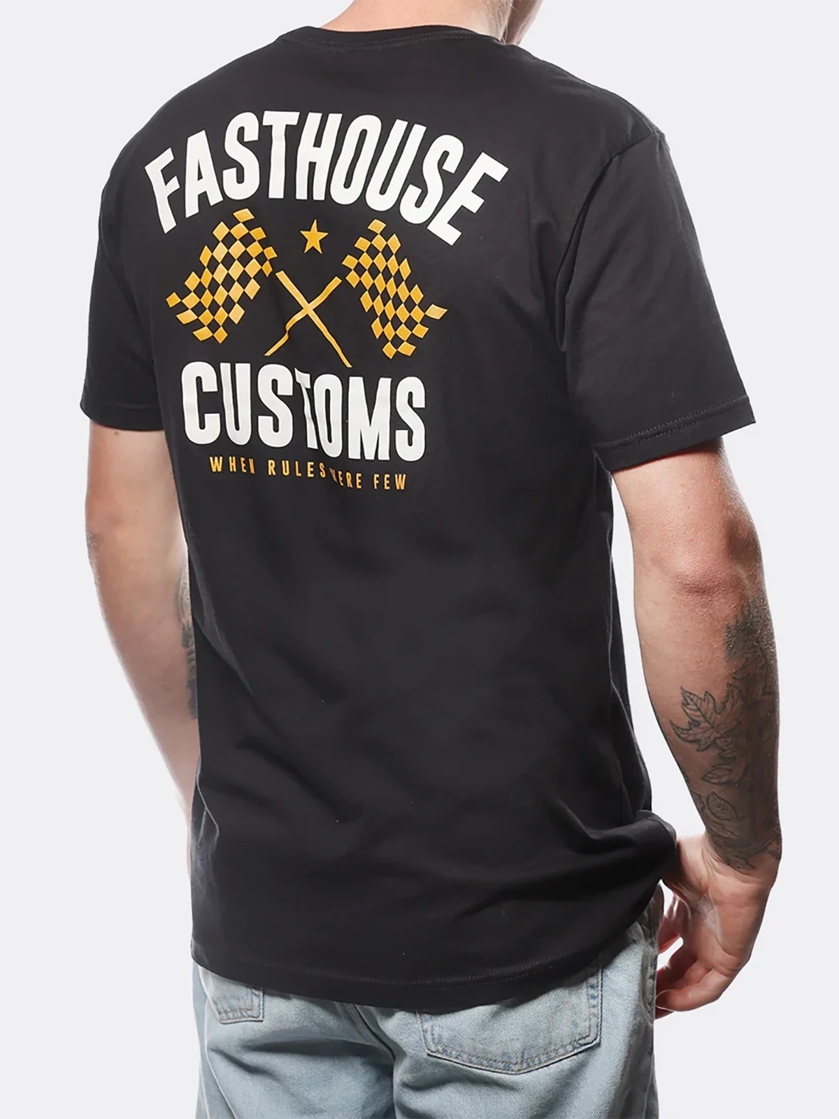 Fasthouse Men’s 68 Trick Short Sleeve T-shirt Customs Few Rules Motocross Tee
