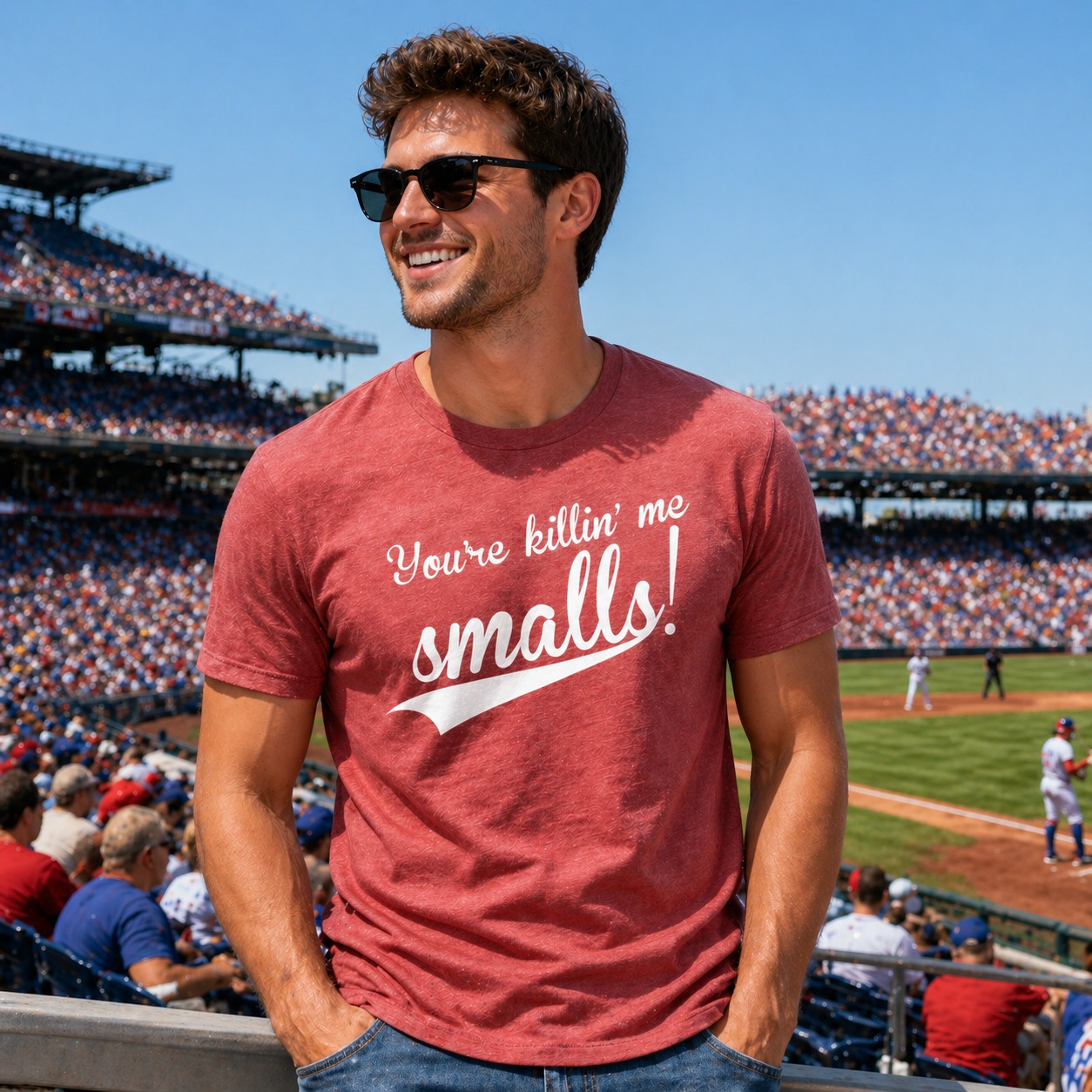 Mens You’re Killing Me Smalls T shirt Funny Baseball Cool Novelty Tees Humor
