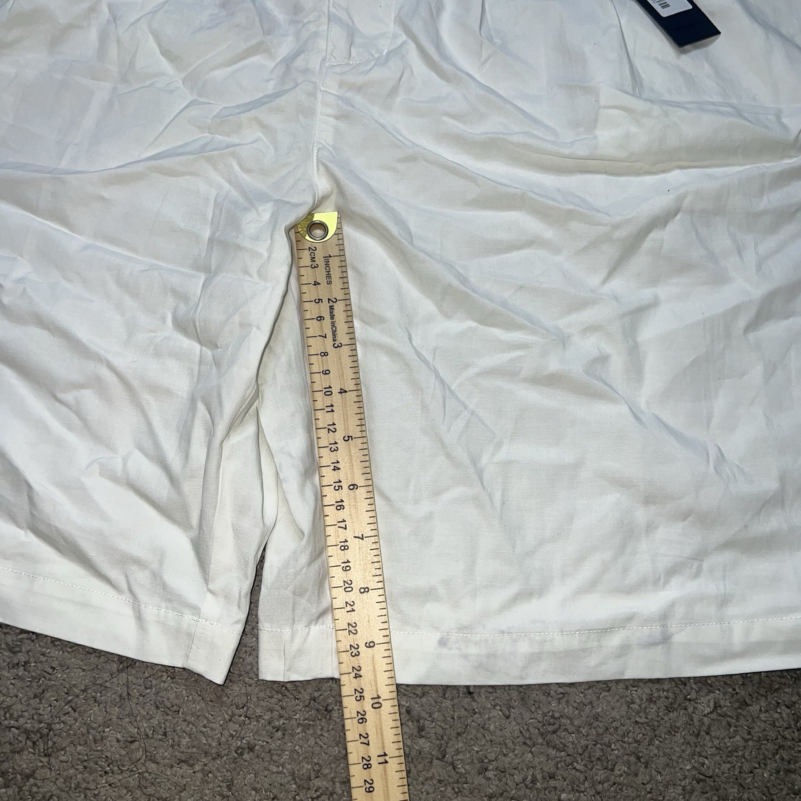NWT PAPER PLANES WHITE DOUBLE PLEATED SHORTS SIZE 3XL MSRP $138