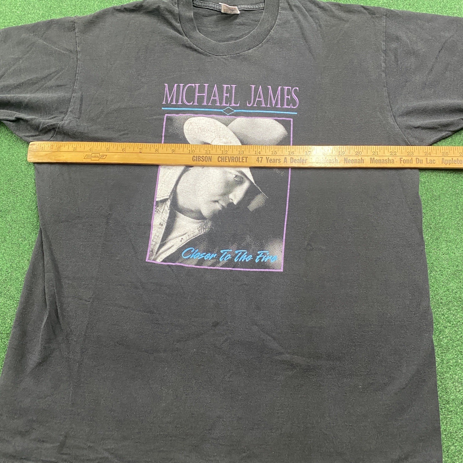 Vintage Michael James Shirt Mens XL Black 90S Country Closer To The Fire Tee USA