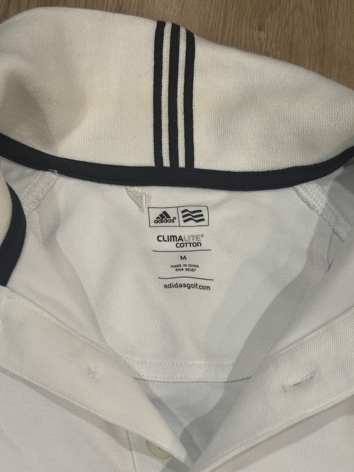 Adidas Climalite Golf Polo Shirt Mens Medium White Short Sleeve Sz M Collared