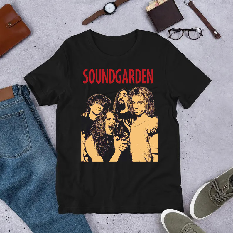 New SoundGarden Gifts For Family Black Street Style T- Shirt Size S- 234XL D2368