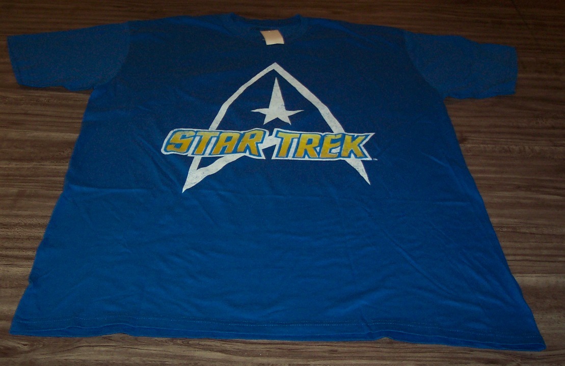 VINTAGE STYLE STAR TREK T-Shirt MENS XL NEW w/ tag Blue