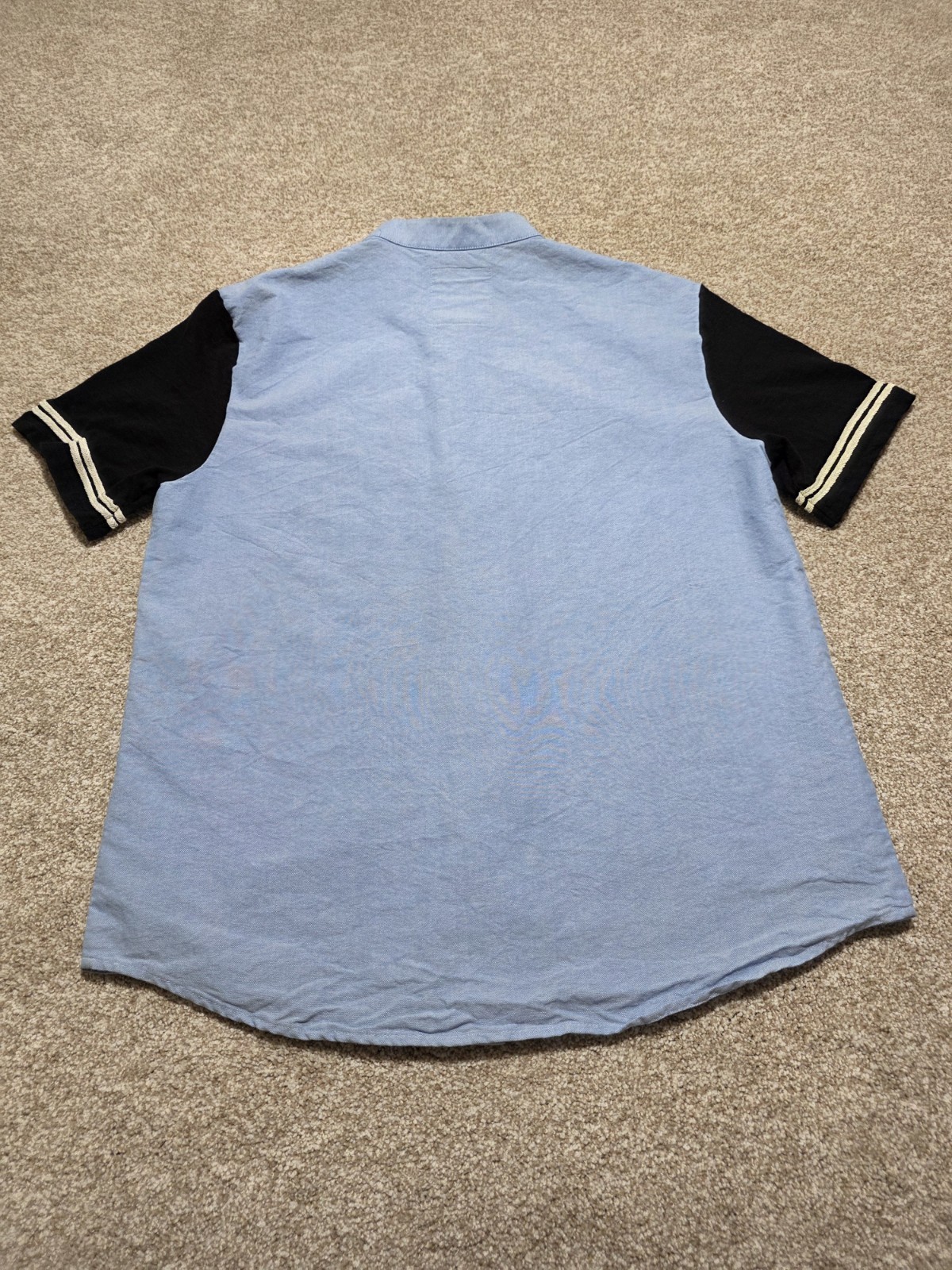Crooks & Castles Men’s Button Up Blue Baseball Heavyweights Jersey Size XL