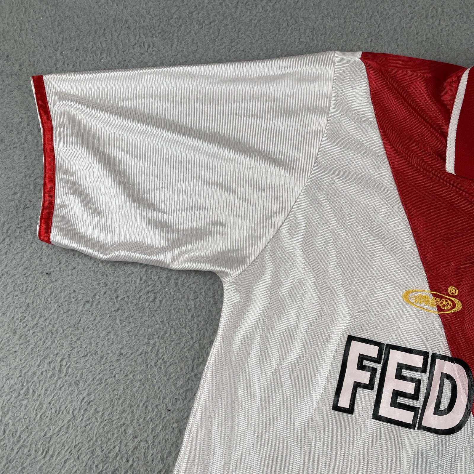Vintage F.C. Estanzuelas Futbol Club El Salvador XL Red Jersey #4 ASM Fed-com
