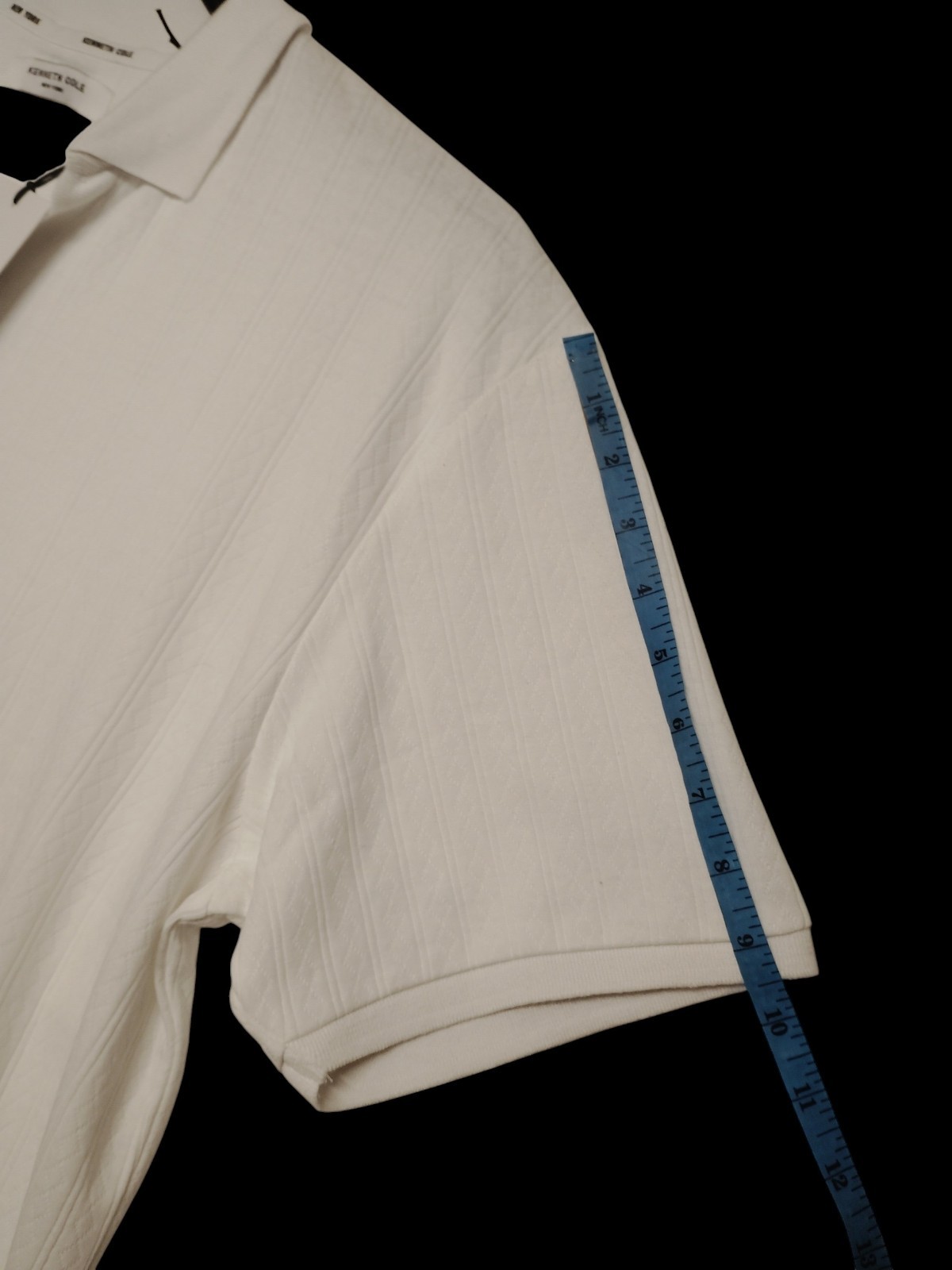017 Kenneth Col Short Sleeve Johnny Collar Polo with Ribbing
