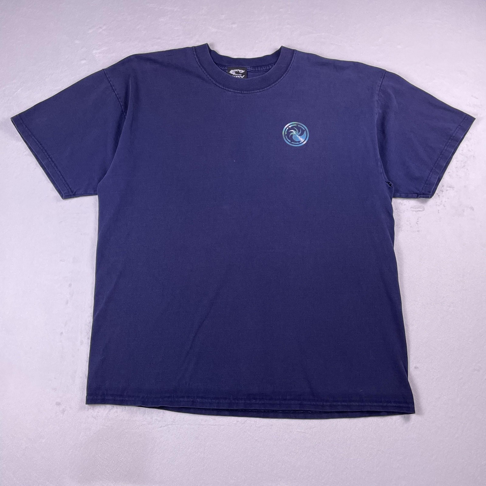 Vtg Y2K WRV Surf Tee XL Wave Riding Vehicles Dolphin Logo Beach Skate Board USA
