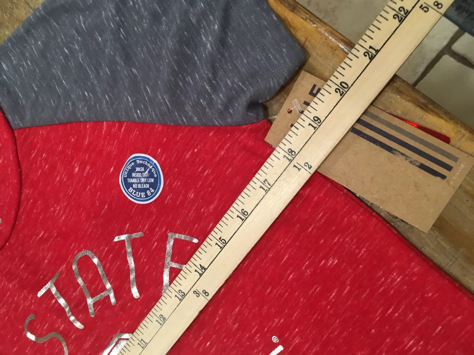 Juniors Blue 84 NC State Wolfpack Sunrise Foil Short Sleeve Tee Size Medium NWT