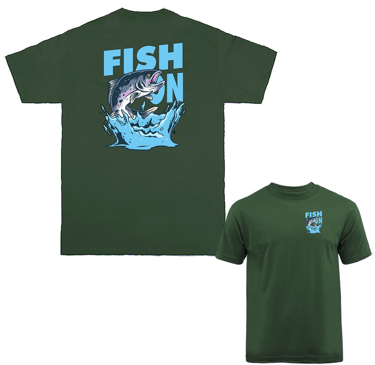 Fish On Splashing Trout Outdoor Sports Fishing T-shirt