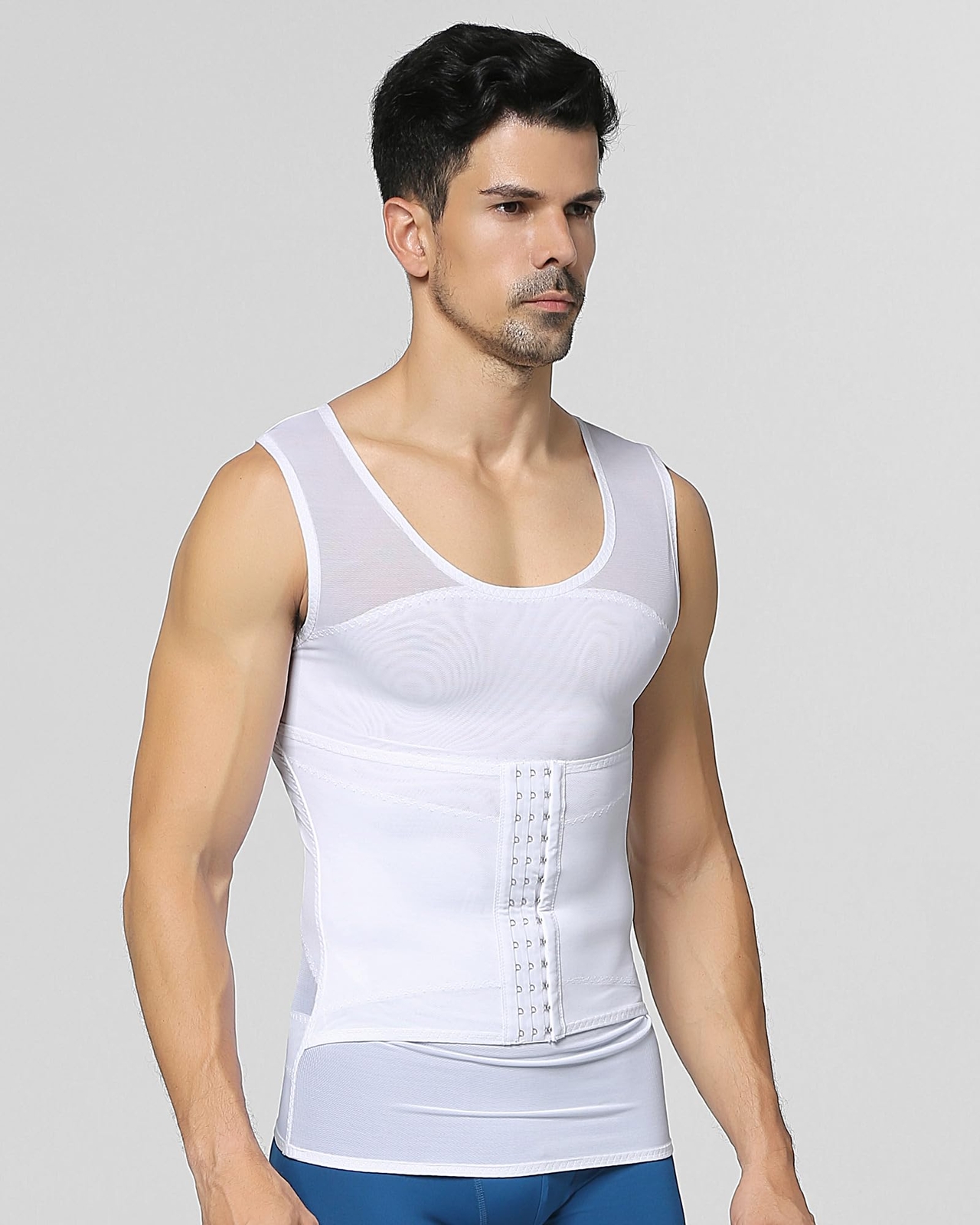 Men Compression Shirts Body shaper Tummy Control Underwear Slimming Girdle US