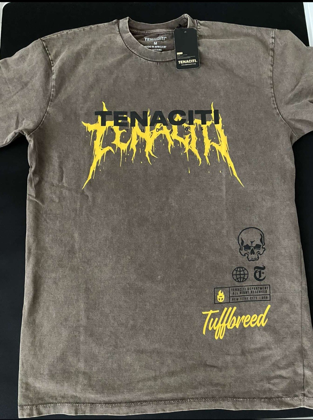 Tenaciti T-Shirt size M OS, Brand New with tags, Brown
