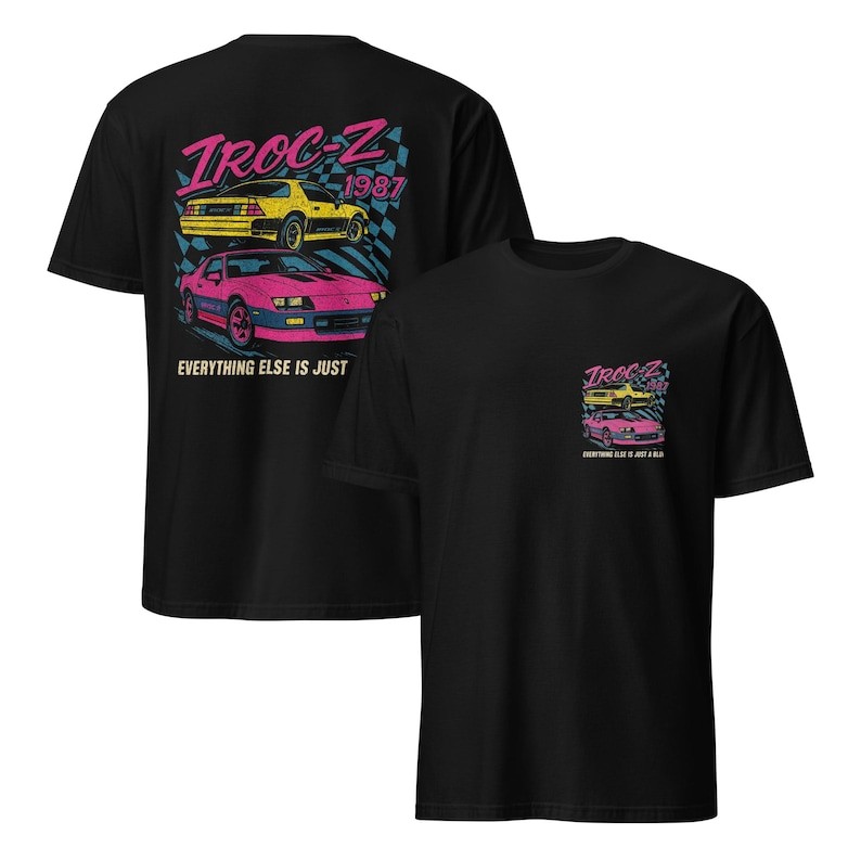 1987 IROC-Z Camaro Tee, Retro Muscle Graphic, Classic Car Lover Gift, Vintage Ch