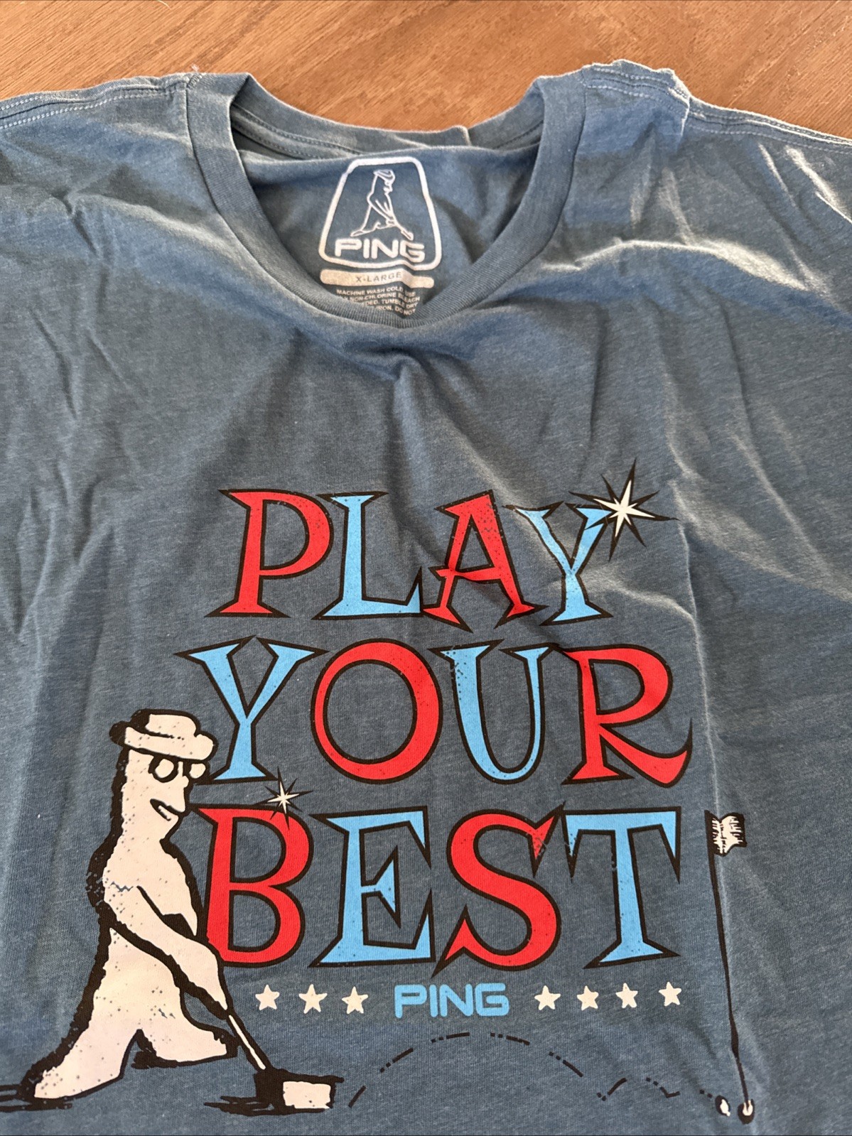 Ping Liberty PYB Tee Steel Blue Heather XL Men’s T-shirt