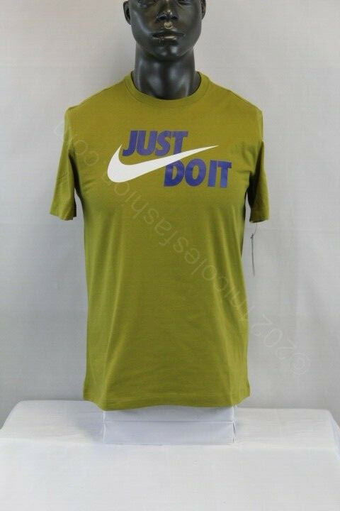 *RARE* Nike S/S NSW JUST DO IT SWOOSH T-SHIRT GREEN/MULTICOLOR AR5006-377
