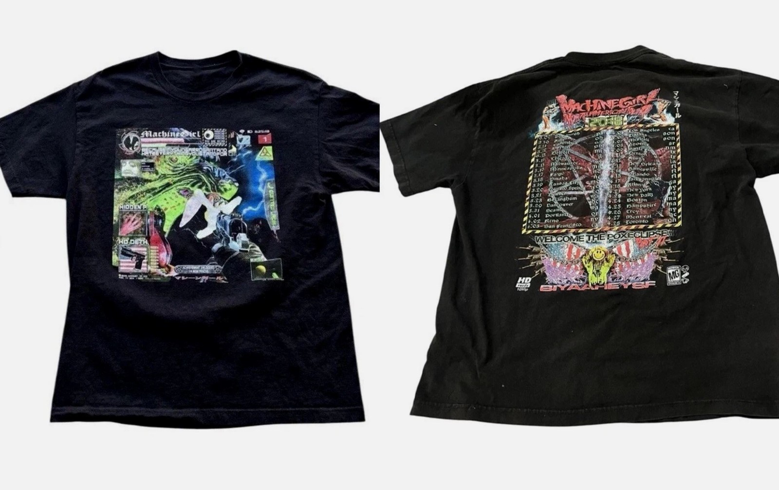 RARE Machine Girl 2018 North America Tour Because I’m Young Black T Shirt