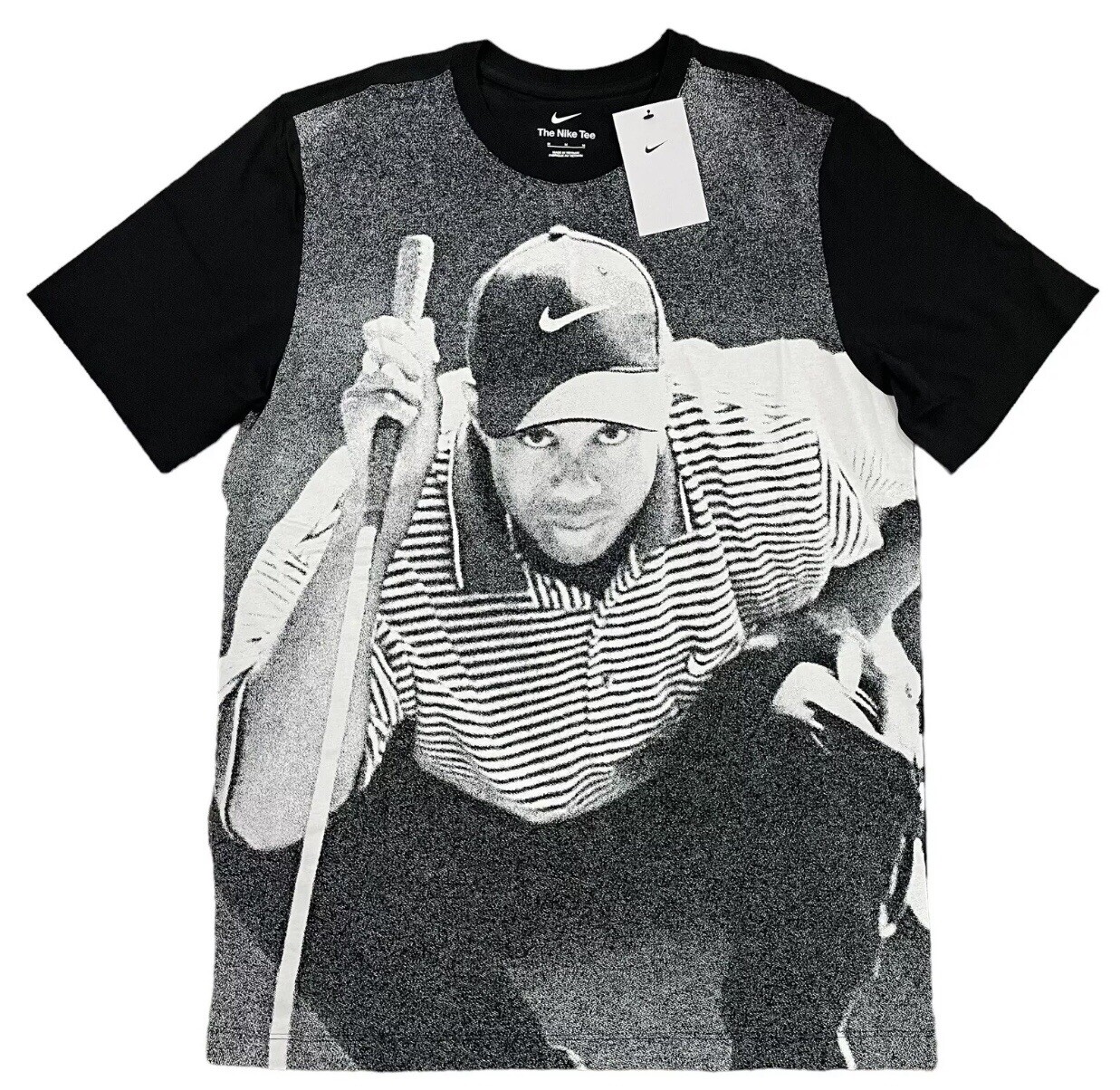 Nike Golf Tiger Woods Poster T-Shirt Black DQ8129-010 Men’s Size L