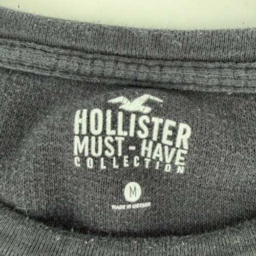 Hollister Must Have Collection Black Waffle Knit Long Sleeve Top Mens Medium