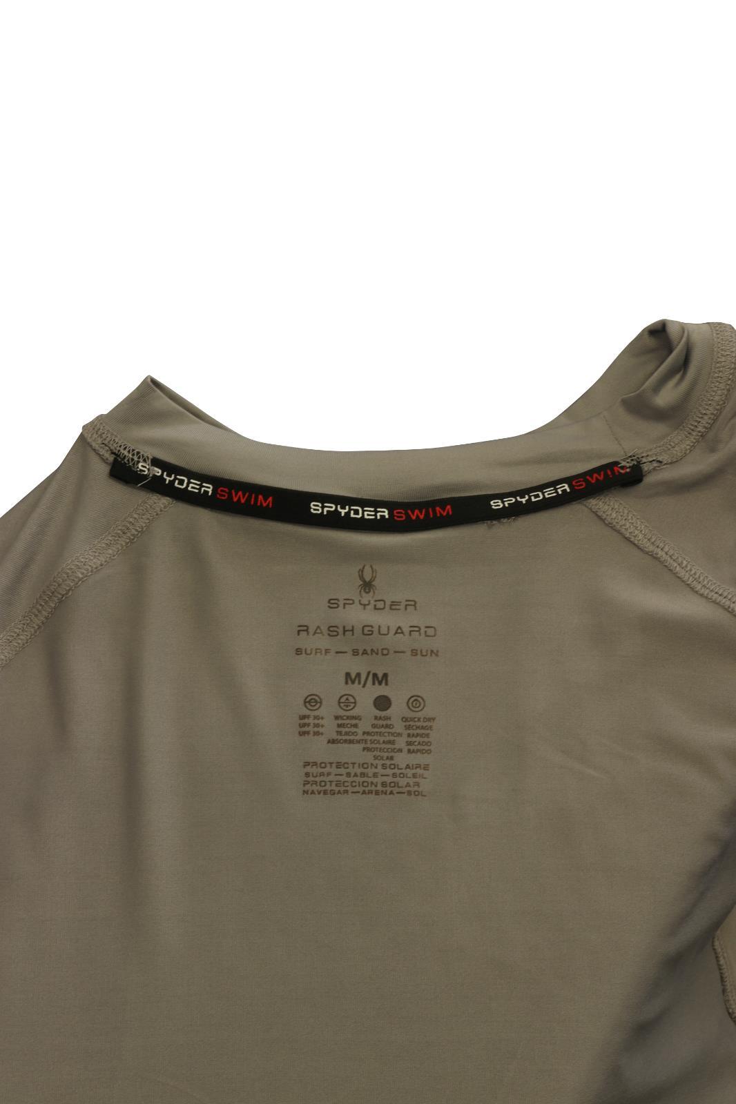 Spyder Men’s T-Shirt Grey UPF30+ Rash Guard L/S (S01E)