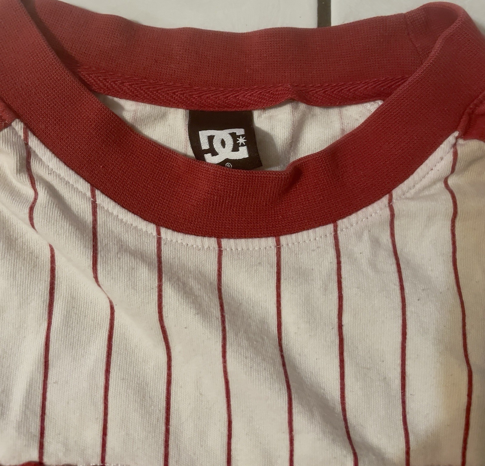Rare Vtg 90 Y2K DC Shoe Co USA Embroidered Logo Raglan Baseball Skate Jersey L