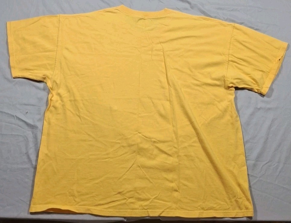 2 PLUMA Heavyweight Cotton Blank T-shirts Canary Yellow Vintage Tagless Size 2XL