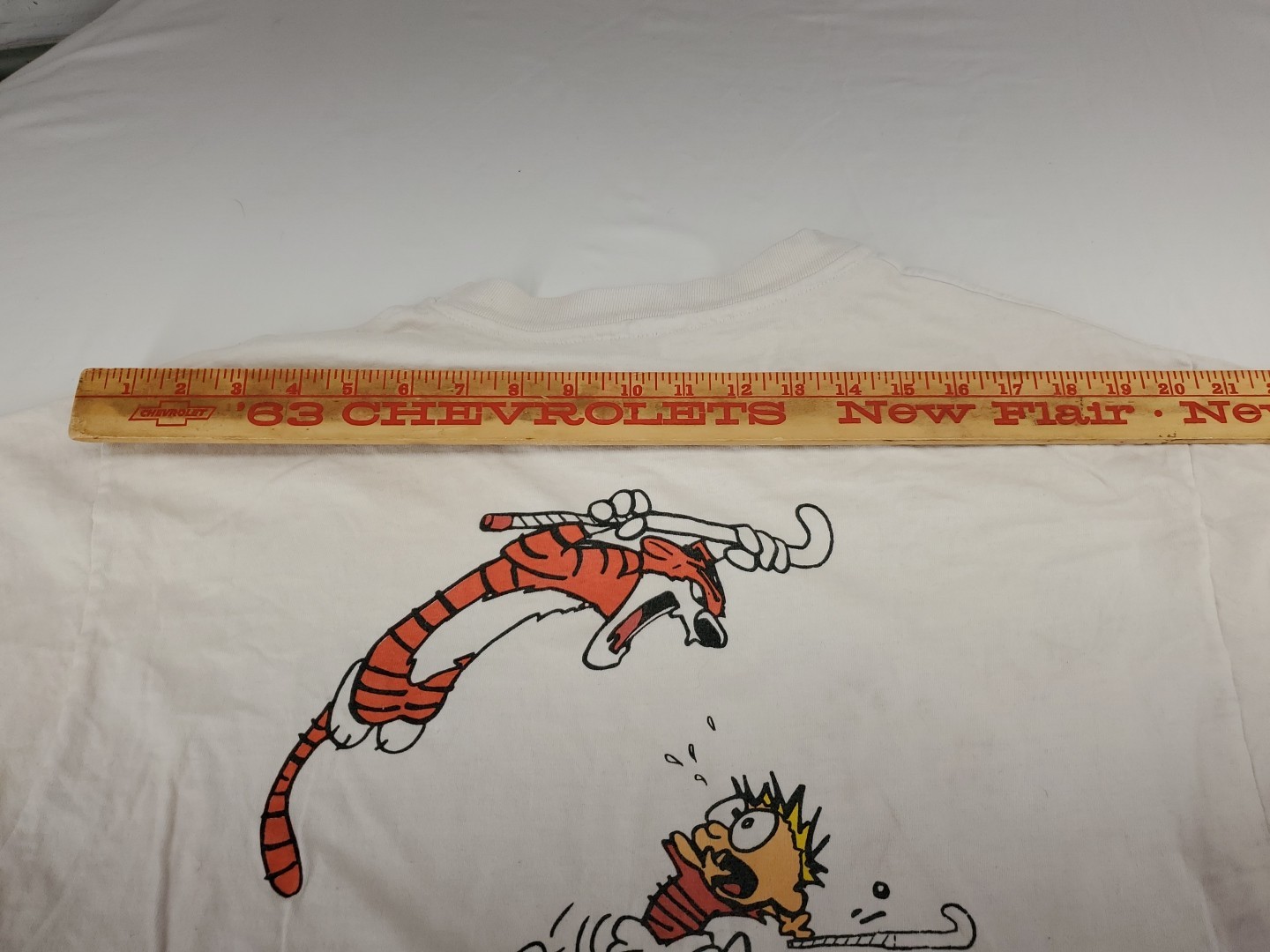 Calvin and Hobbes VTG 90s T-Shirt LaCrosse Front/Back Print Single Stitch LG??