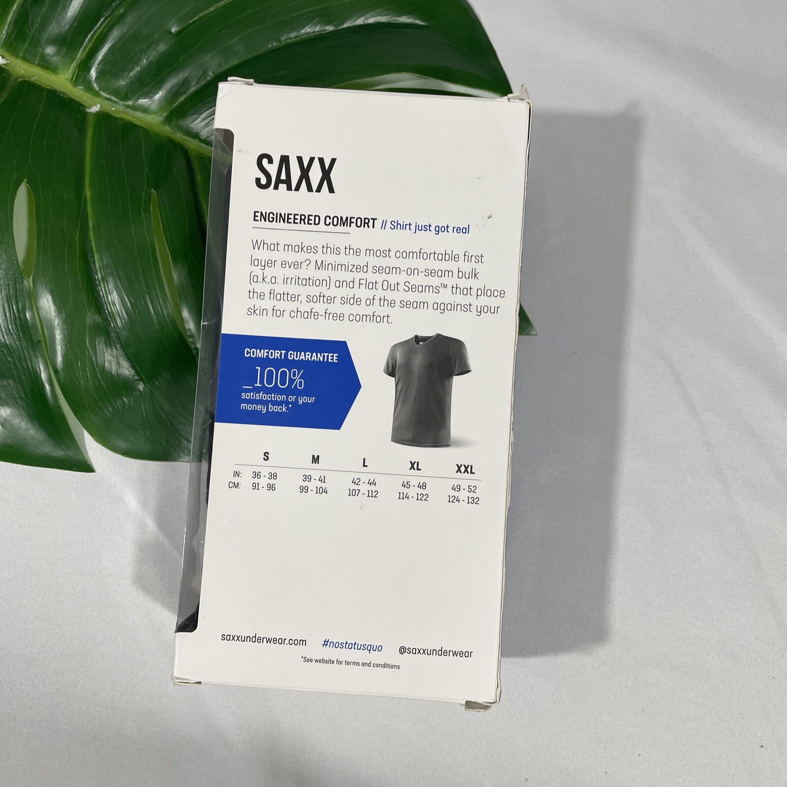 NIB $35 SAXX [ Small ] Undercover V-neck Undershirt Top in Black