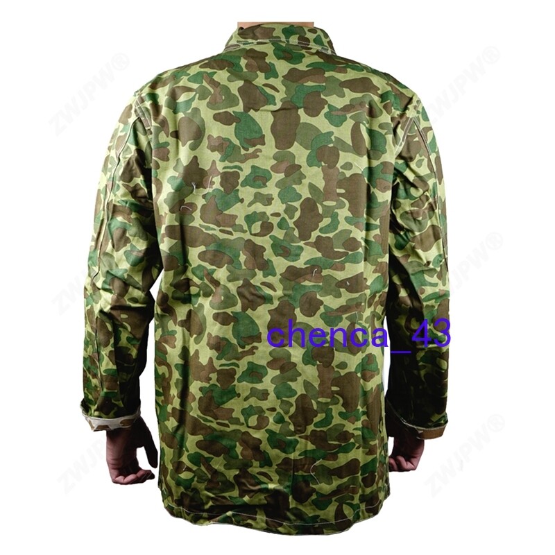 WWII US Army Solider USMC Pacific Camo Jacket Cotton Reversible Coat Casual Tops