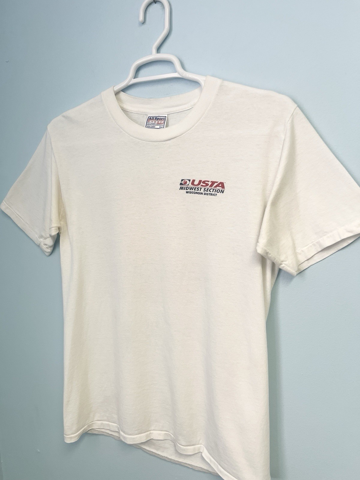 Vintage 90s USTA Midwest Section Wisconsin District Tennis T Shirt Medium