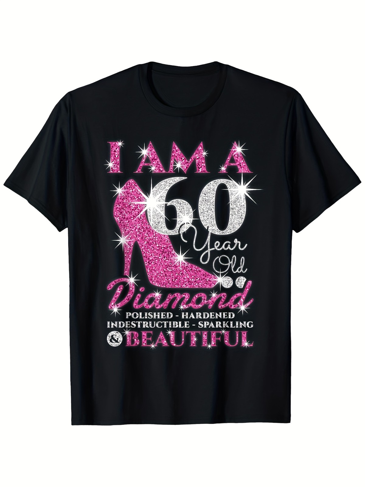 60th Birthday T-Shirt for Women & Men – I Am 60 Years Old Diamond Theme Party