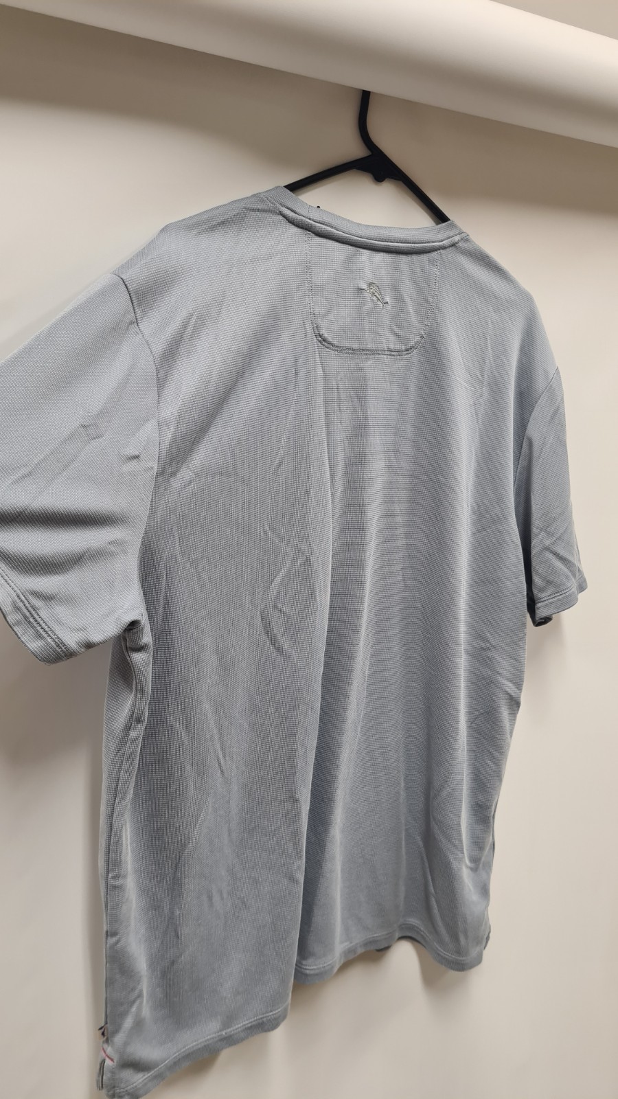Tommy Bahama Men’s Gray Solid Knit Crew Neck Short Sleeve Breathable Tee XL/TG